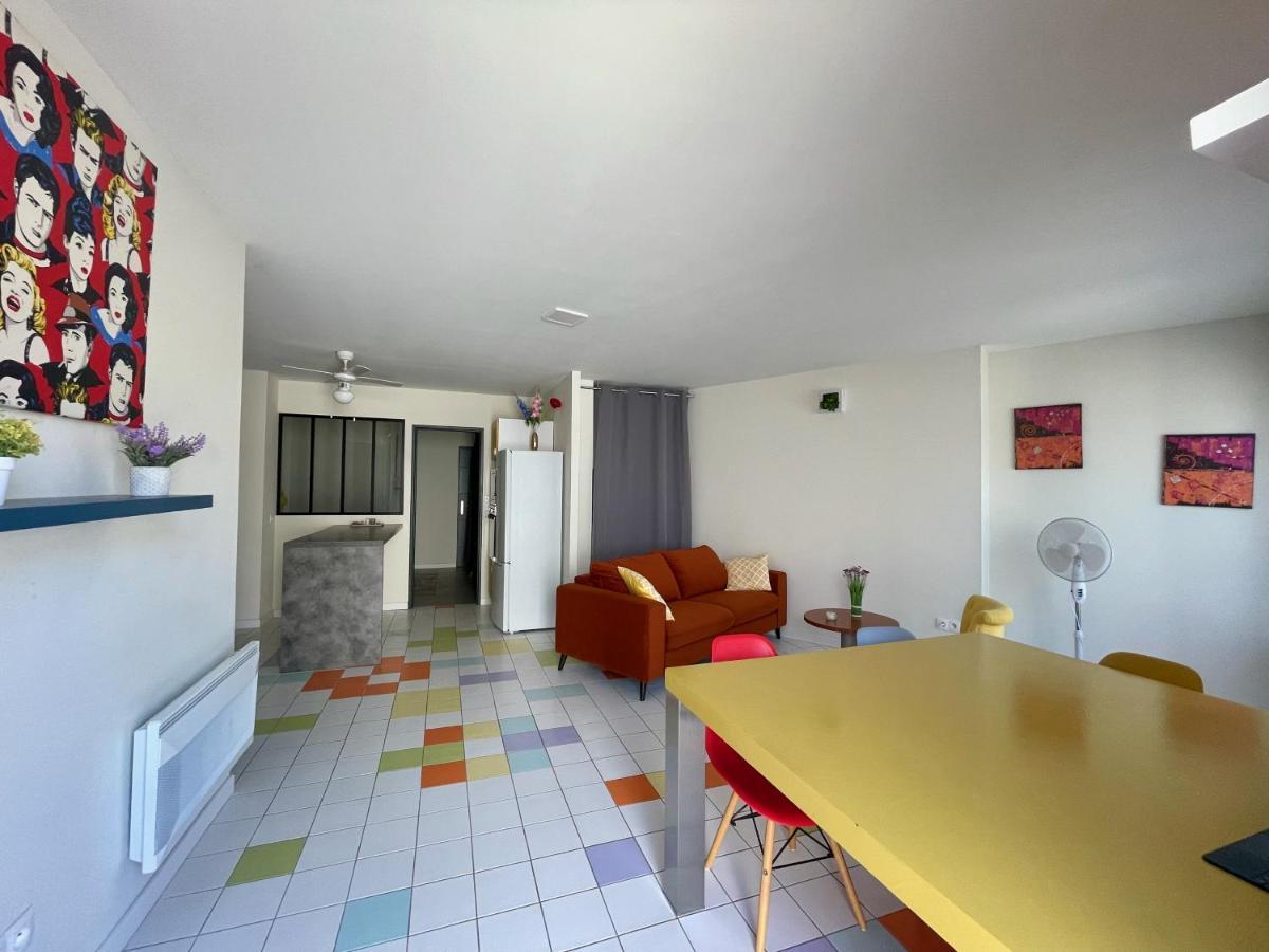 Appart Pop-Art Proche Autoroute, Plages Et Attractions, Wifi - Tv, Deco Stylee, Calme Bessan Exteriör bild